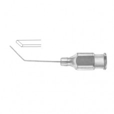 Hydrodissection Cannula Angled at 8 mm - Flat Tip Stainless Steel, Gauge 25